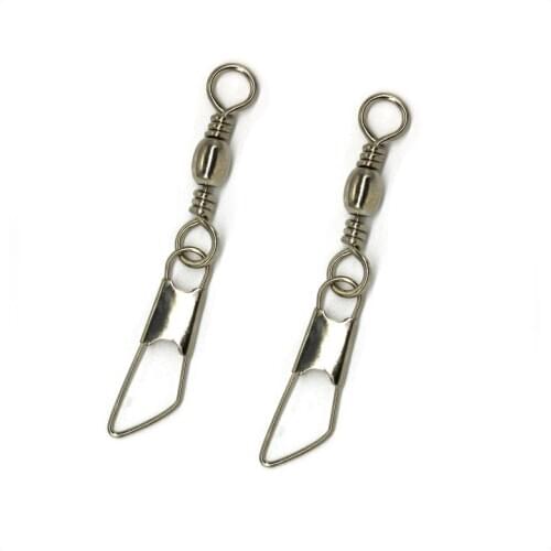 New 100pcs Black Stainless Steel Swivels Interlock Snap Fishing Lure Tackles Fishing Tackle Accessories Connector Copper Swivel