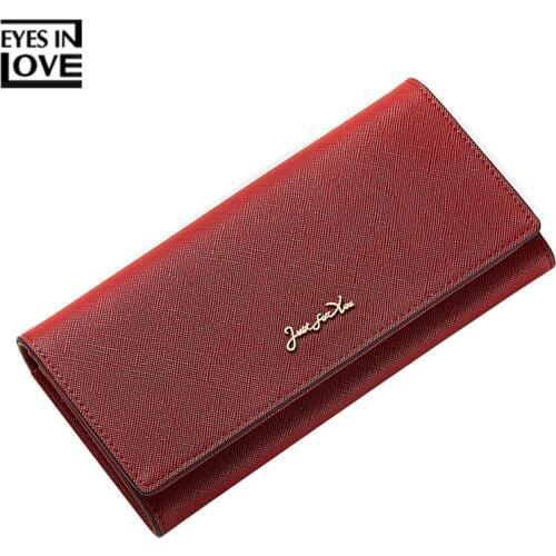 EYES IN LOVE New Style Leather Ladies Clutch Women Wallet Female Purses Big Capacity Card Holder Bag Phone Pocket Woman Wallet