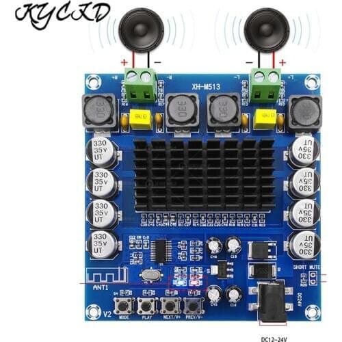 TDA7498 Bluetooth Amplifier Board 100W*2 Digital Stereo Audio Sound Power AMP Module XH-M513 DC 12-24V For Hom Theater Speaker