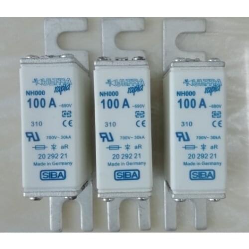 Fuses : NH000 100A 690V/700V 30KA 2029221 aR