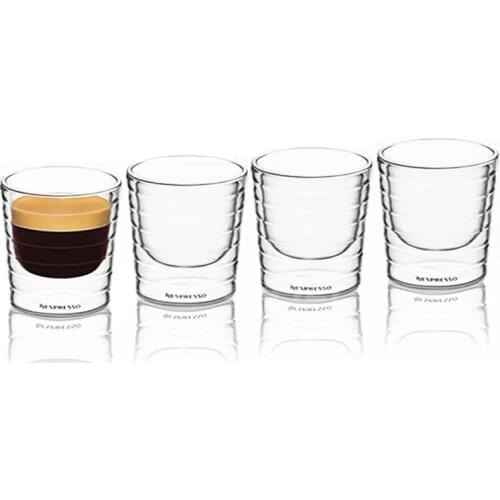 Hand blown Double Wall Glass cup Nespresso coffee mug and cups thermal glass