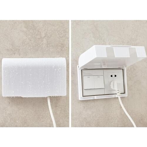Switch Self-adhesive Waterproof Cover Bathroom Ultra-thin Waterproof Box Toilet Transparent Touch Switch Splash Box