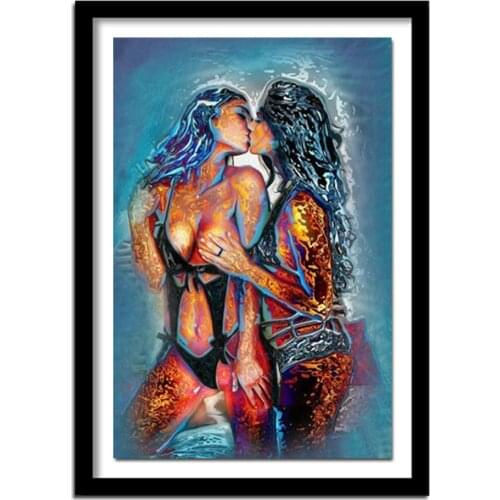 Bag Nude Girl Diamond Painting Cross Stitch Crystal Embroidery 5D Diy Animal Pattern Diamond Lesbian Picture Wall Decor