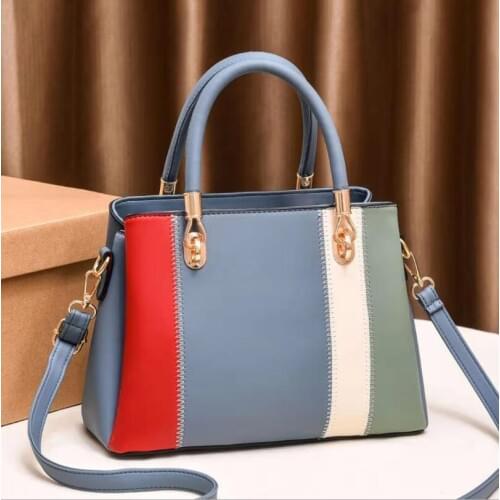 2021 New Fashion Color Matching Handbag Large-capacity One-Shoulder Messenger Bag Elegant Women Designer Luxury Handbags