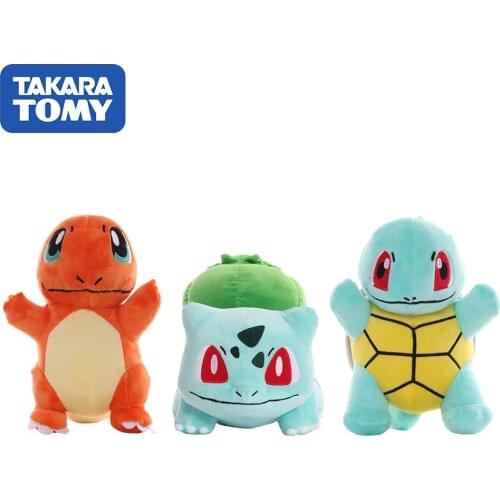 TOMY Pokemon Plush Toy Charmander Squirtle Bulbasaur Peluche Stuffed Doll Fun Gift For Kids