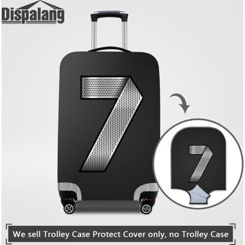 Dispalang Personalized Custom Design Luggage Protective Cover Lucky Number DIY Travel Suitcase Case Men Classic Travel Accessory