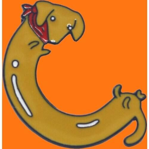 Dachshund Enamel Pins Funny Animal Metal Cartoon Brooch Backpack Hat Bag Collar Lapel Badges Men Women Fashion Jewelry Gifts