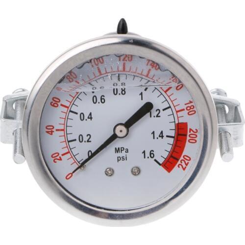 0-1.6MPa 0-220psi Water Liquid Pressure Gauge Meter 1/4" f Reverse Osmosis Pump 4XFB
