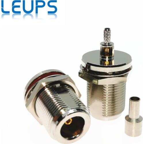 10PCS N Female Bulkhead Crimp RG316 RG178 RG174 1.13mm Cable RF Connector