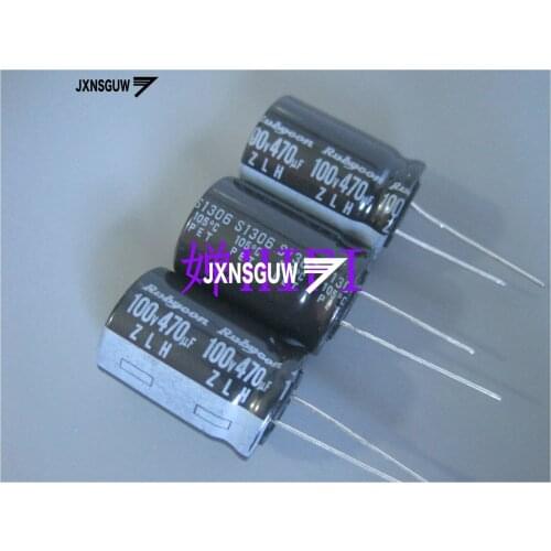 10PCS NEW RUBYCON ZLH 100V470UF 18X25MM Aluminum electrolytic capacitors 470uF/100v 105 degrees 470UF 100V