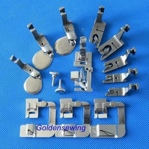 12 sets for Husqvarna Viking Mega Quilter High Shank bias tape binder,Roller,Rolled hemmer