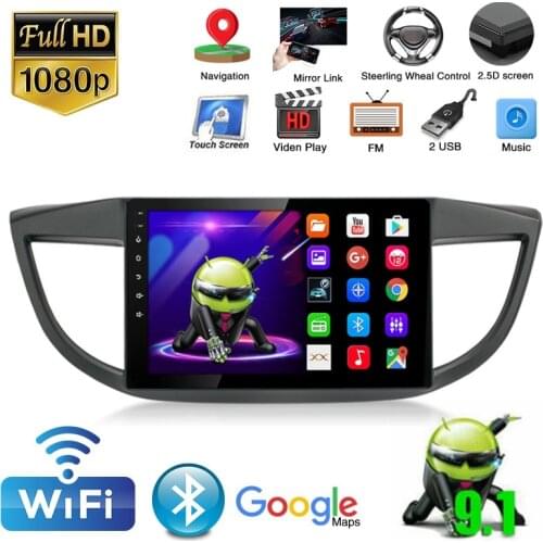 2 Din 10.1'' Android 9.1 Car Stereo Radio GPS Navigation Wifi For Honda CRV CR-V 2012-16 Car multimedia MP5 Player 2GB+32GB