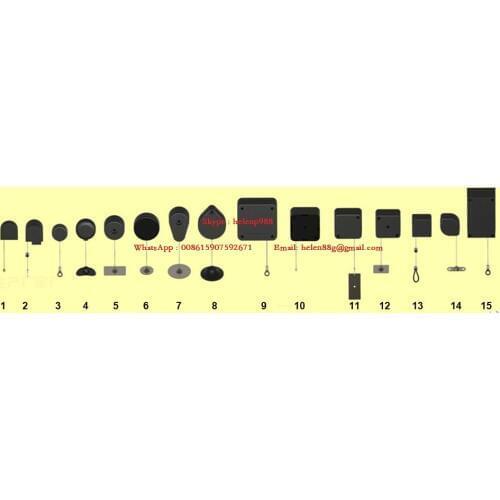 50 pcs plastic pull box with security cable for electronic and mobile phone anti theft