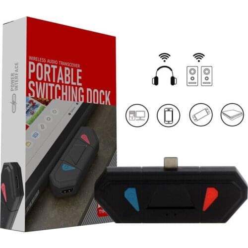 Wireless Bluetooth 5.0 Stereo Type-C Audio Transmitter Transceiver Adapter Support APTX LL SBC for Nintendo Switch/PS4/PC