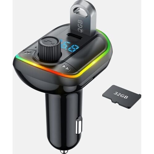 For Phone Bluetooth Wireless FM Transmitter MP3 Player Dual USB Charger TF Card Music HandFree Car Kit USB Car Charger
