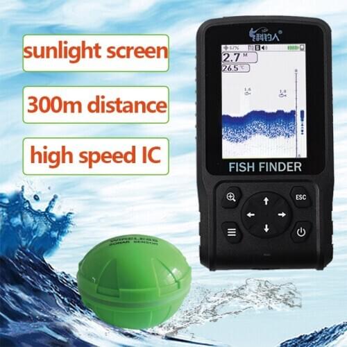 Sunlight Visual Large Screen Double Charging Dot Matrix Wireless Fish Finder