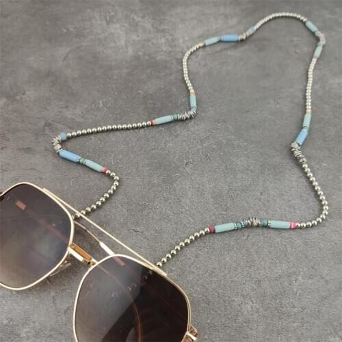 New Fashion Womens Glasses Chain on the Neck Silver Beads Men Sunglasses Eyeglasses Holder Lanyard Strap