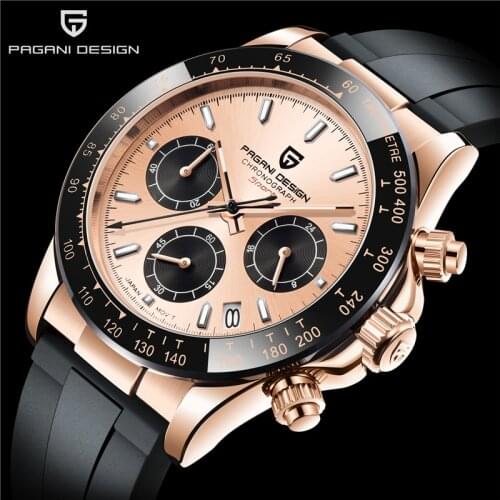2020 New PAGANI DESIGN Luxury Brand Men Quartz Watches Fashion Sports Rubber Watch Waterproof 100M Sapphire Watch Reloj Hombre