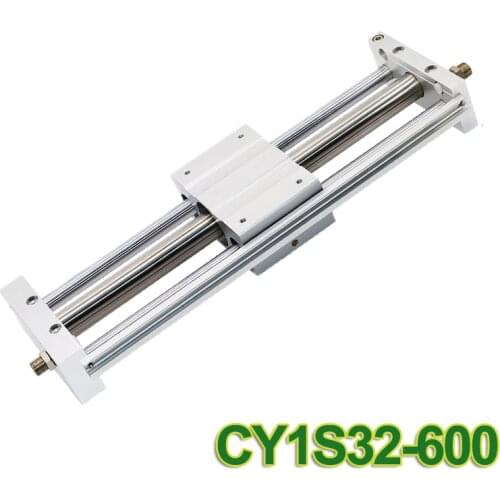 CY1S32-600 SMC type CY1S CY1B CY1R CY1L series 32mm bore 600mm stroke Slide Bearing Magnetically Coupled Rodless Cylinder
