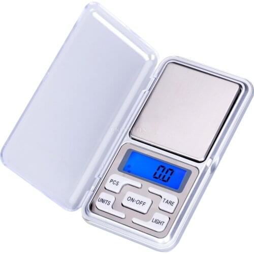 DHL 50PCS Mini Electronic Pocket Weight LCD Gram Digital Jewellery Scale 500g x 0.01g 0.1g