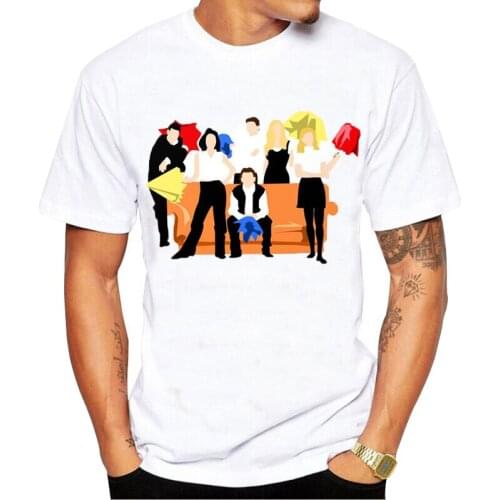 Classics Friend Print T-Shirt Fashion Japanese Short Sleeve Tee Shirts Loose