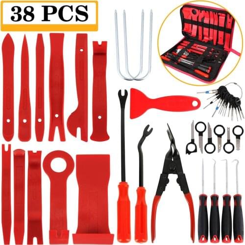 Hand Tool Removal Tool Kit Car Panel Tool 11-38pcs Disassembly Tool Set Car Door Panel Removal Tool Audio Disassembly Tool Kit
