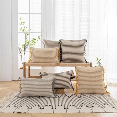Nordic Style Cushion Cover 45x45cm/30x50cm Polyester Cotton Throw Pillow Cover Knitted Pillow Case for Neutral Home Sofa Decor