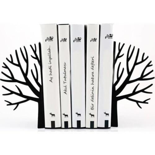 You Bella LLC Tree Pattern Book Support-Decorative Aesthetic Book Holder (2 Set) Black