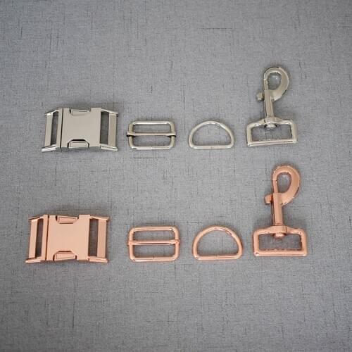 1 set 32mm metal buckle adjust buckle D ring metal swivel hook/set Retailing environmental accessory DIY dog collar accessories