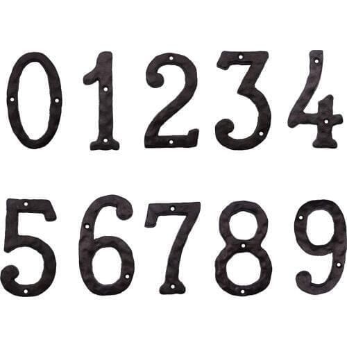 14cm Large Metal Cast Iron Door Number Sign with Screws for Office Door Hotel Garage Bar Decor 0 -9 Figure