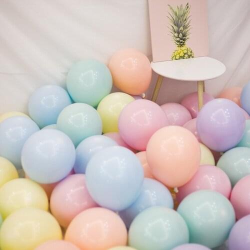 10pcs 12inch 2.2g Macaron Ballon Gold Silver Latex Balloon Birthday Wedding Party Decoration Air Helium Globos Kid Gift Supplies