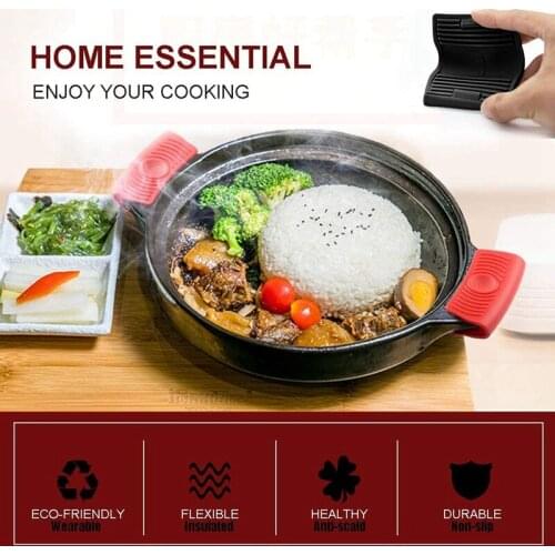 8 Pack Silicone Hot Handle Holder Potholders Heat Insulated Handle Covers for Cast Iron Pan Woks Pot Cookware