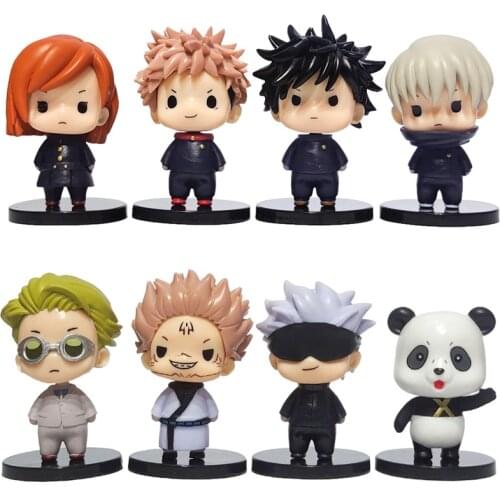 Anime Jujutsu Kaisen Yuji Gojo Panda Sukuna Car Decoration Figure Action Figurines Model Toys For Children Toy Collection Gift