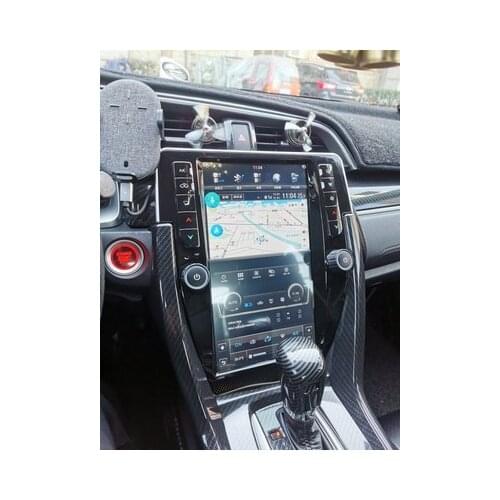 13.6 inch car radio audio 2 din android receiver for Honda Civic 2016-2019 tesla style auto multimedia DVD player GPS navigation