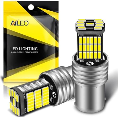 AILEO BA15S P21W LED 1156 Car Reverse Light Bulb For VW Passat B5 B6 Golf 4 2001-2010 Canbus Auto Lamp Error Free DC 12V 6000K
