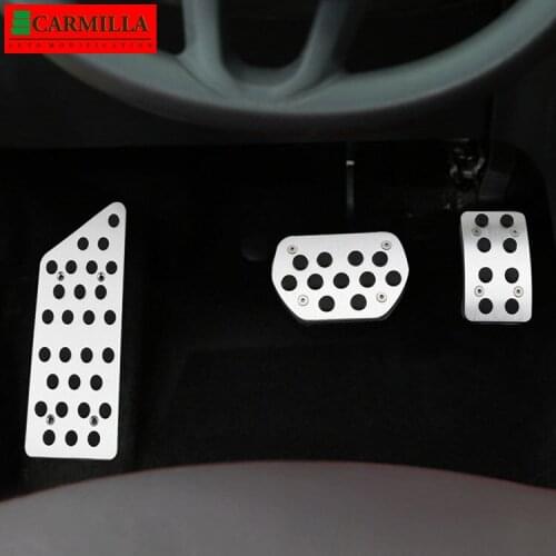 Carmilla Car Pedals AT MT Brake Gas Clutch Fuel Accelerator Pedal Pad Cover for Peugeot 3008 2013 - 2019 LHD Accessories