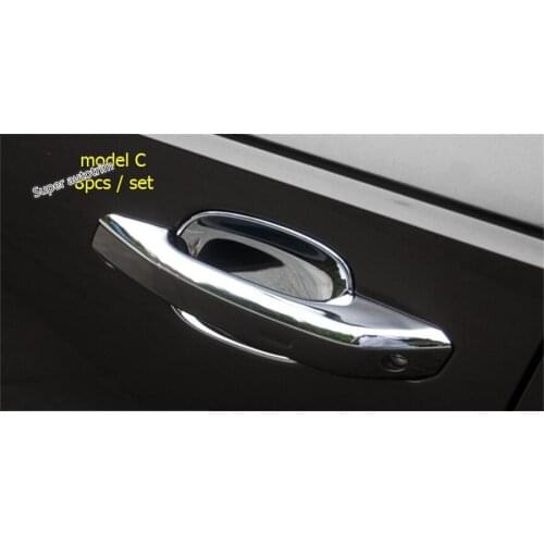 Lapetus Side Door Handle Doorknob Knob Bowl Panel Molding Cover Trim Accessories Exterior Fit For Audi A4 B9 Sedan 2016 - 2019