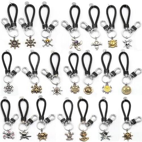 Anime ONE PIECE Keychain Luffy Zoro Sanji Nami Metal Pendant Keyring Car Key Chain Backpack Key Holder Chaveiro Jewelry Gift Men