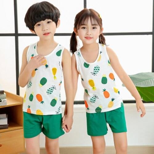 Baby Pajamas Summer Cotton Short-sleeved Boys Girls Clothing Sets Children Cartoon Sleepwear Kids Pyjamas Enfant Child Pyjamas