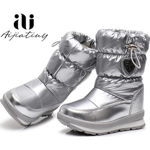 Russia childrens winter boots ankle kids snow boots girls winter shoes Fashion wool boys waterproof boots