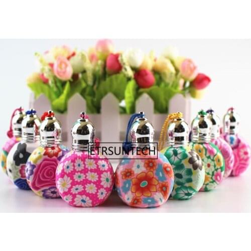 100pcs 10ml Roll On Perfume Bottles Polymer Clay Empty Glass Roller Vials Refillable Thick Glass Essential Oil Bottle F2927