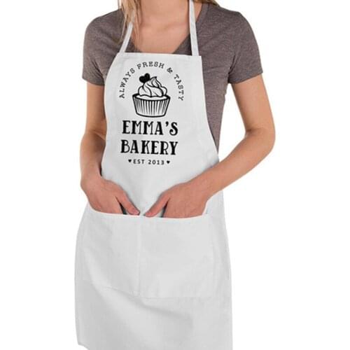 PersonalisedCupcake Baking Apron For Women, Cute Apron Custom name Valentines Gift For Teens, Custom Cake Bakery Kitchen Aprons