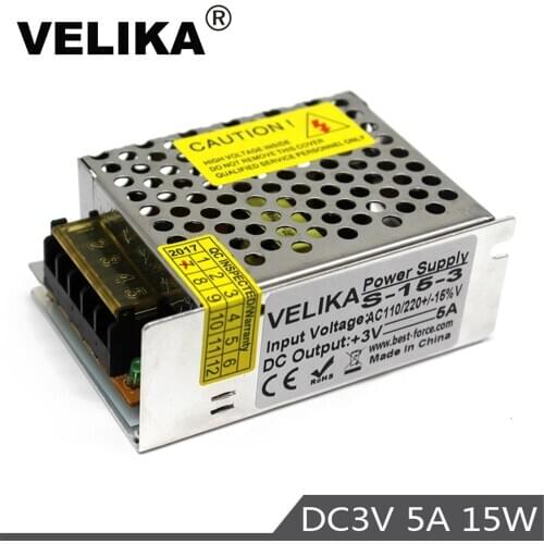 Single Output Switch Power Supply DC 3V 5A 15W Led Driver Power Supplies for Led Strip control switch display Lamp 3D Print CNC