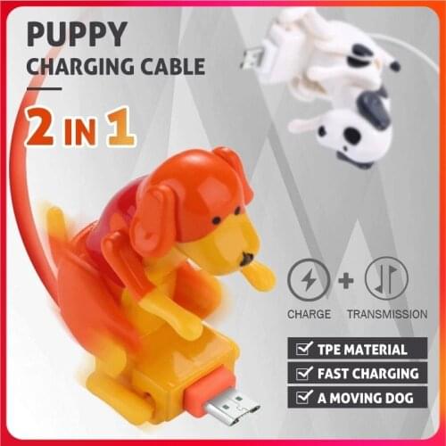Funny Humping Dog Fast Charger Cable For Xiaomi Huawei 1.2 M USB Fast Charging Source Cable For IPhone Type-C Android Boys Gift