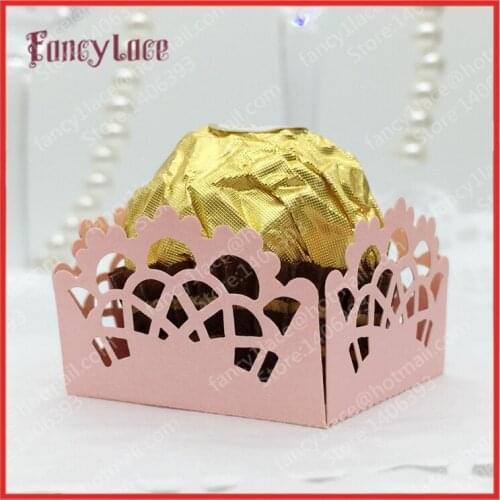Crown birthday party decorations kids party supplies MINI Lace Flower cake wrappers chocolate box orminhas para doces 60pcs/lot