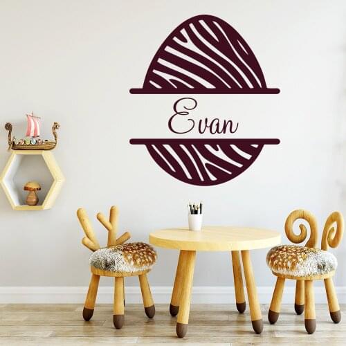 Creative Easter Eggs Custom Name Vinyl Kitchen Wall Stickers Wallpaper For Kids Rooms Decoration Decoration Accessories Murals
