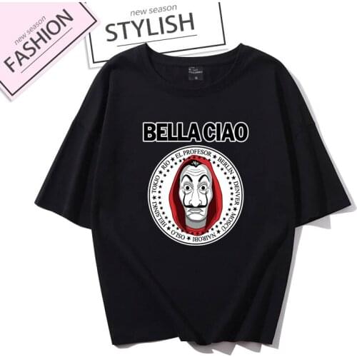 Money Heist Cool Tshirt Women La Casa De Papel Harajuku T-shirt House of Paper Graphic Tshirt Bella Ciao Hip Hop Top Tees