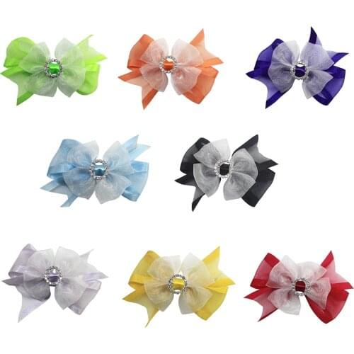 Snow Yarn Boutique Hair Bows Fashion Hair Accessories With Clip For Girls