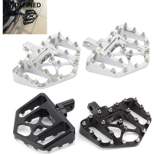 MX Wide Foot Pegs Floorboards Motorcycle Bobber Footrests For Harley Sportster XL883 XL1200 Softail Breakout FXSE FXCW FXSB