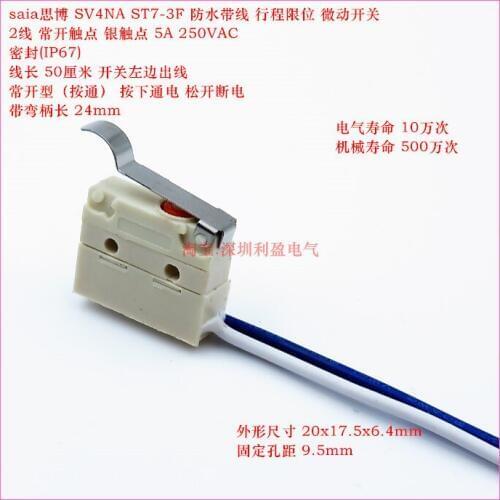Original new 100% SV4NA ST7-3F often open 2 line waterproof travel limit with bending handle micro switch 5A250V